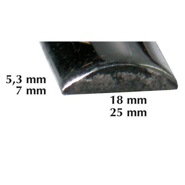 Halvrund skinne rustfri pris/pr.3 m