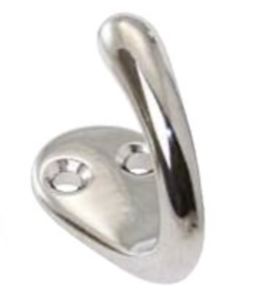 Hook brass single extension 38mm