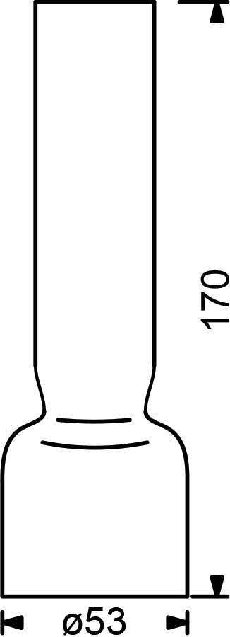 Lampeglas, Tulipan,Ø57mm H:180