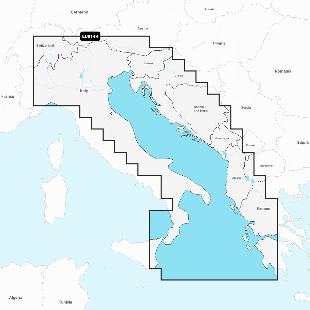Garmin Italien, Adriaterhavet – søkort
