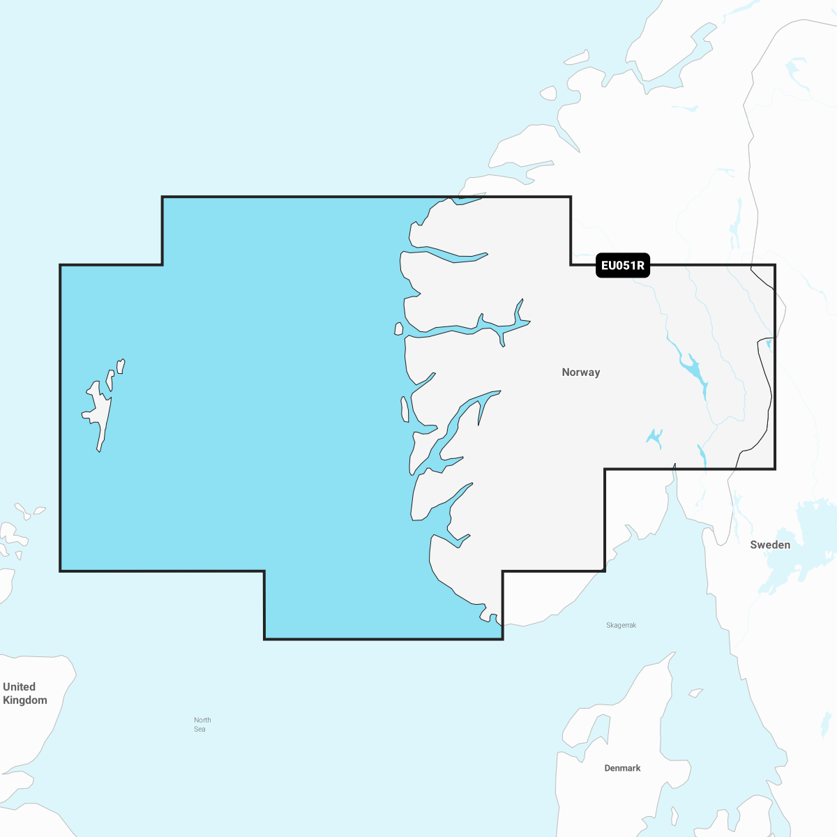 Garmin Norwegen, Liste bis Sognefjord - Seekarten