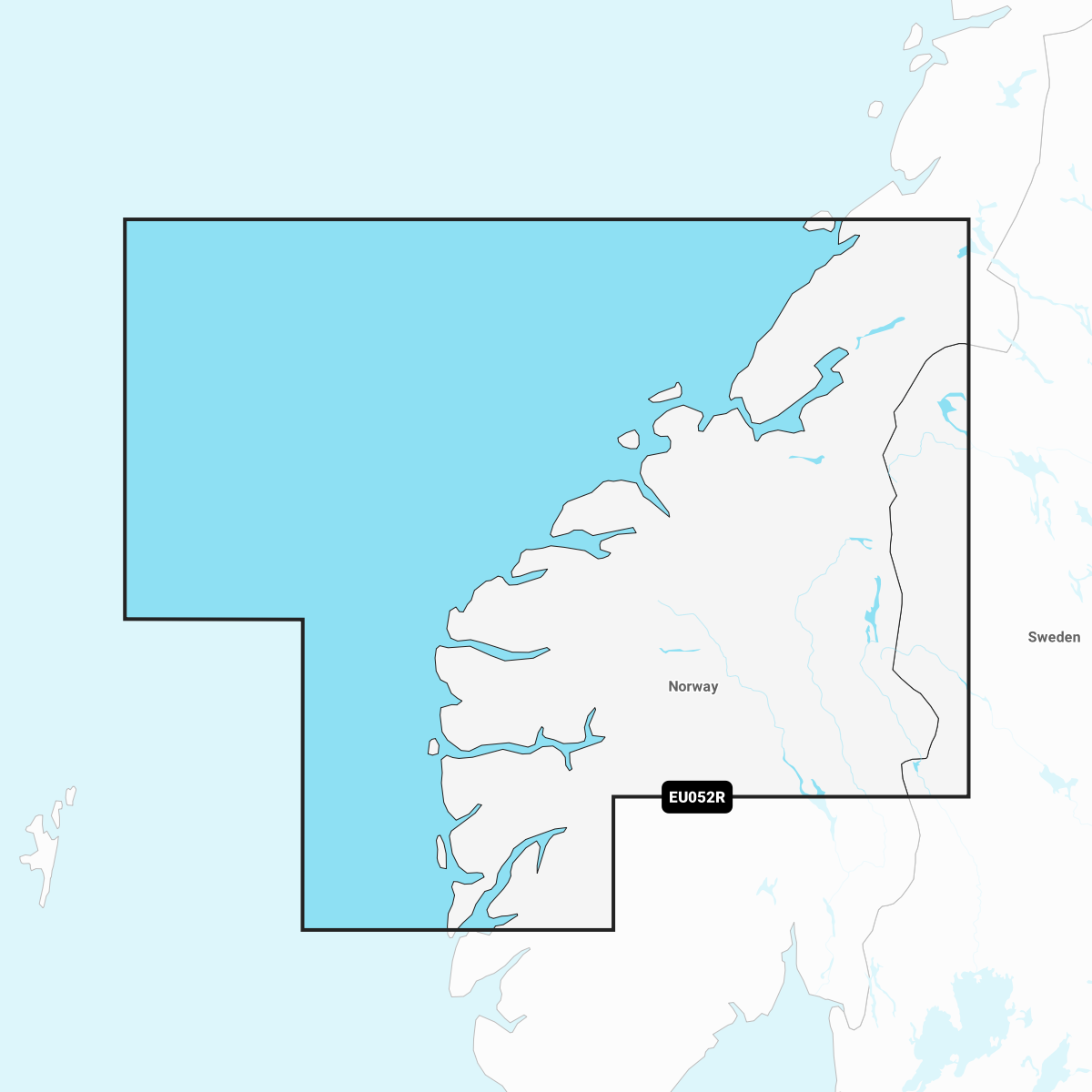 Garmin Norwegen, Liste bis Sognefjord - Seekarten
