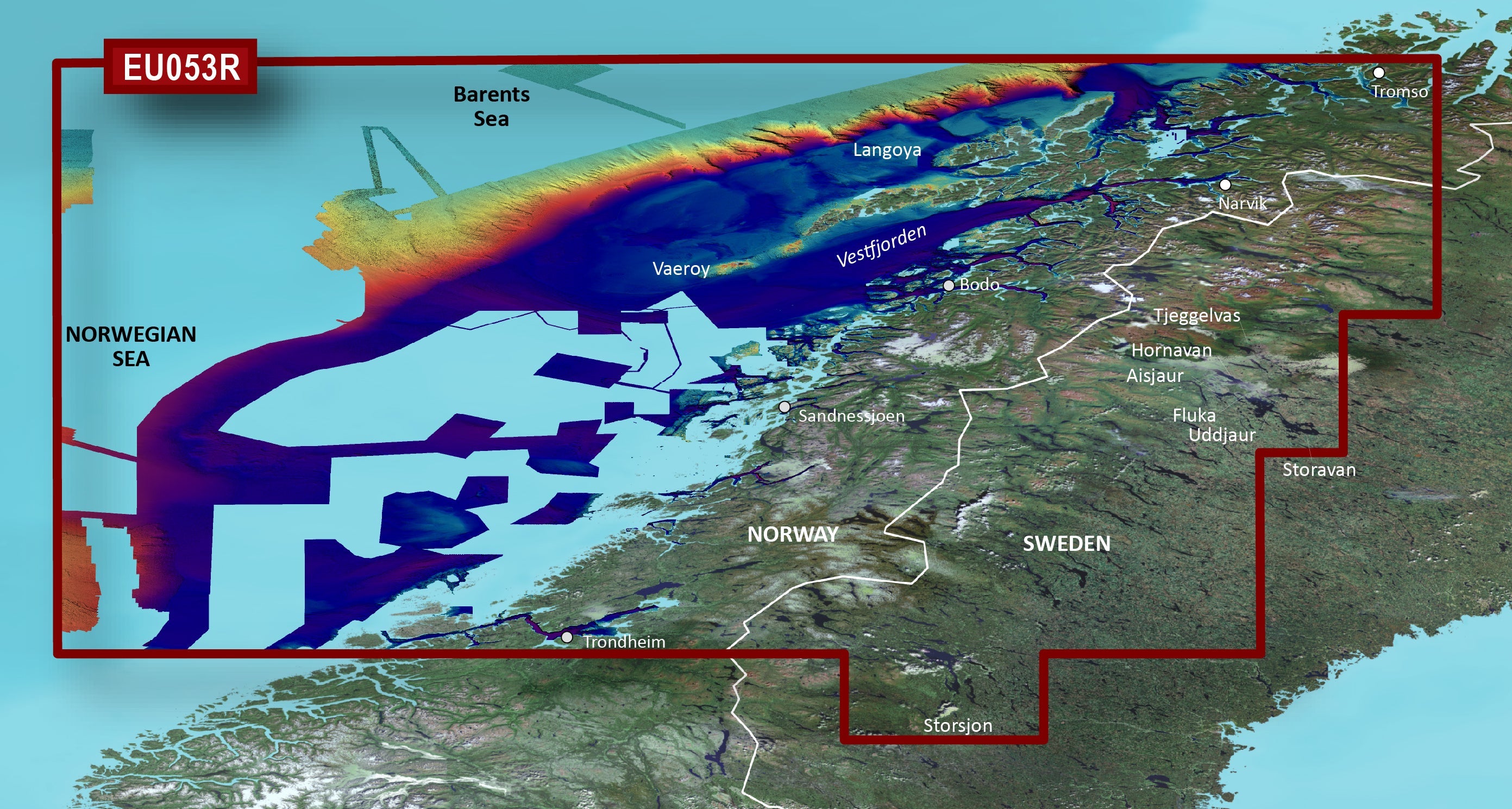Garmin BlueChart® g3 HXEU053R – Trondheim-Tromsø