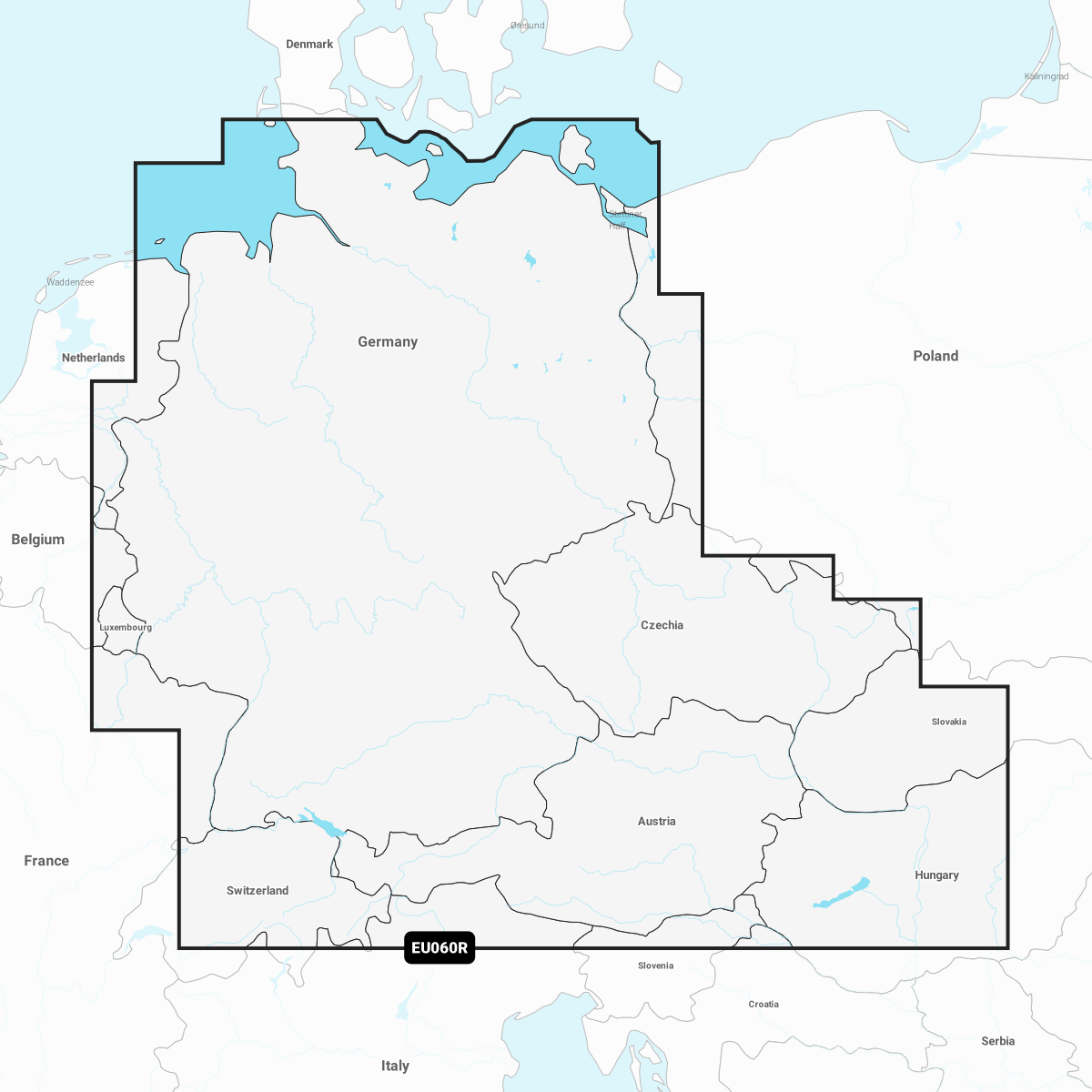 Garmin Germany, lakes and rivers - inland charts