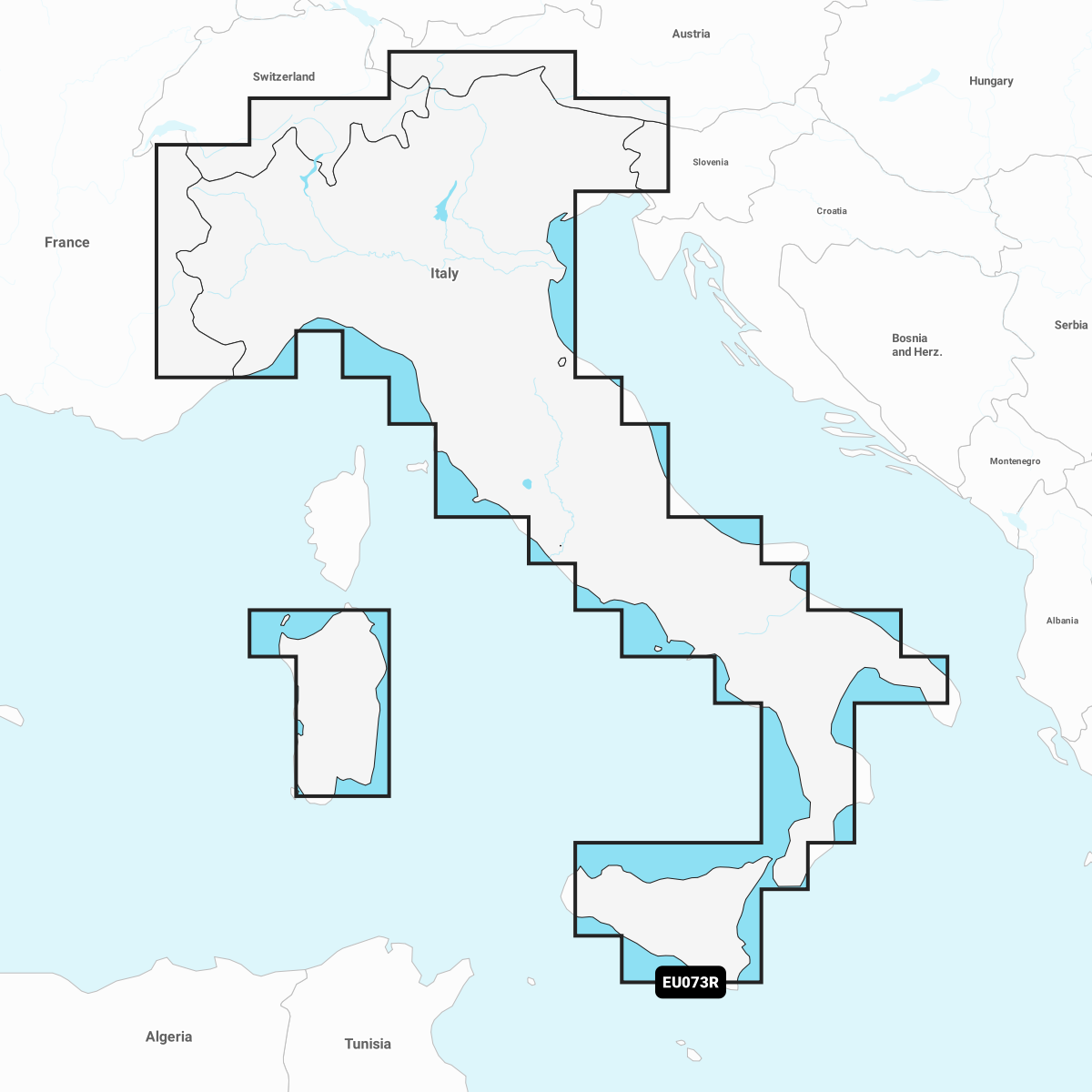 Garmin Italy, lakes and rivers - charts