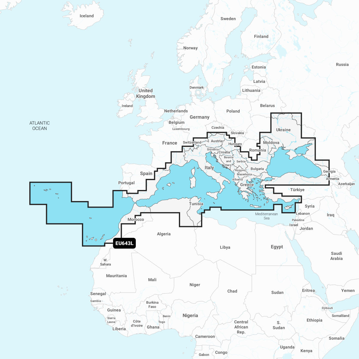 Garmin Mediterranean and Black Sea charts