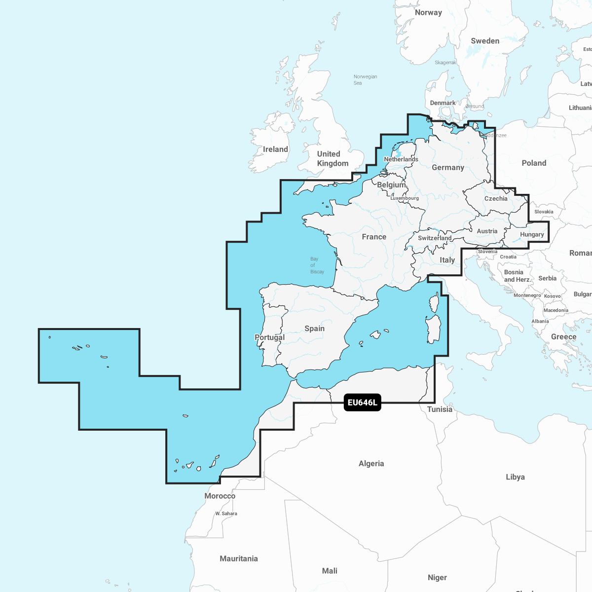 Garmin Europa, Mitte und Westen – Karten