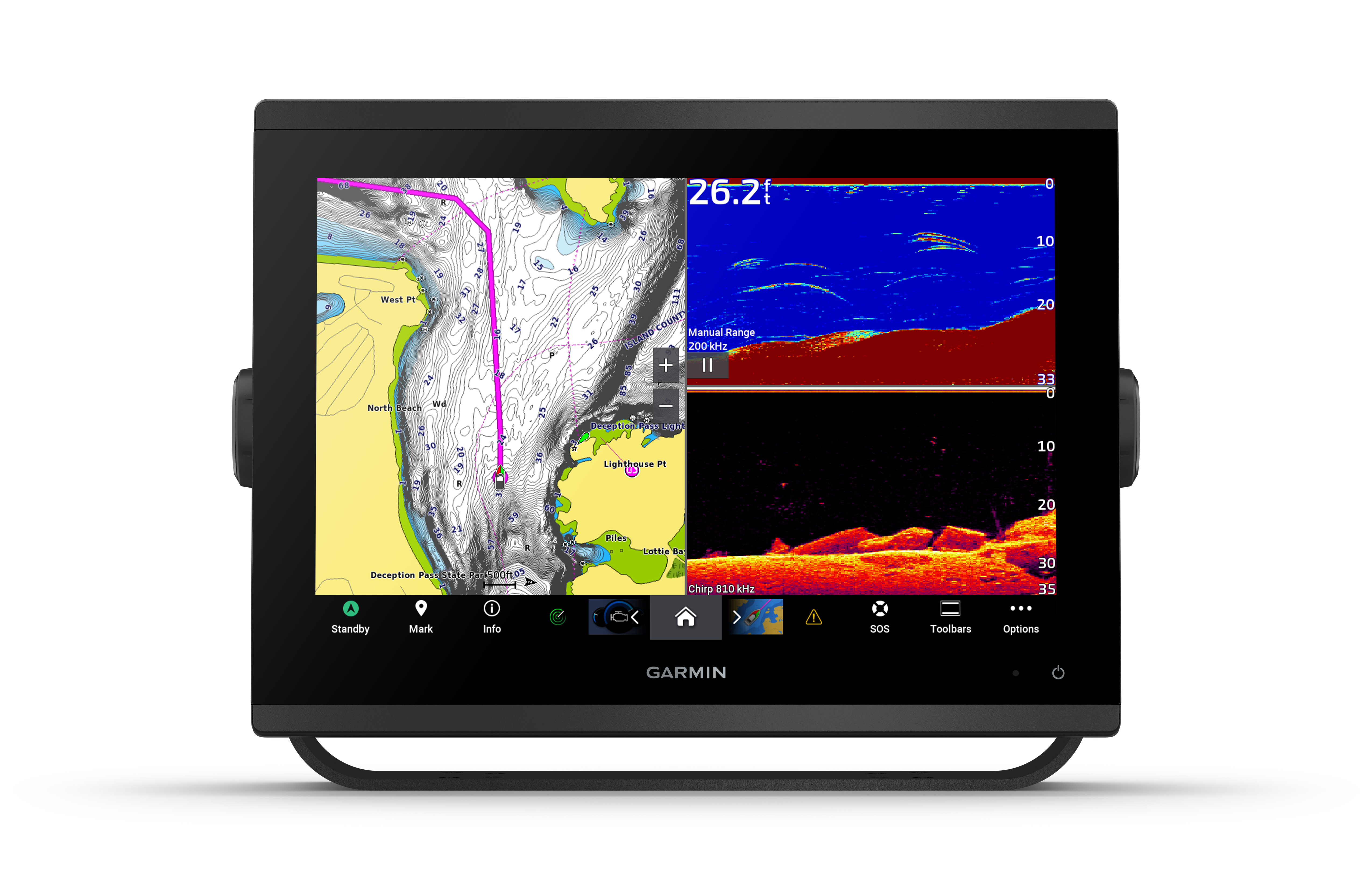 Garmin GPSmap 1223xsv u/tr søkortsplotter m. fishfinder