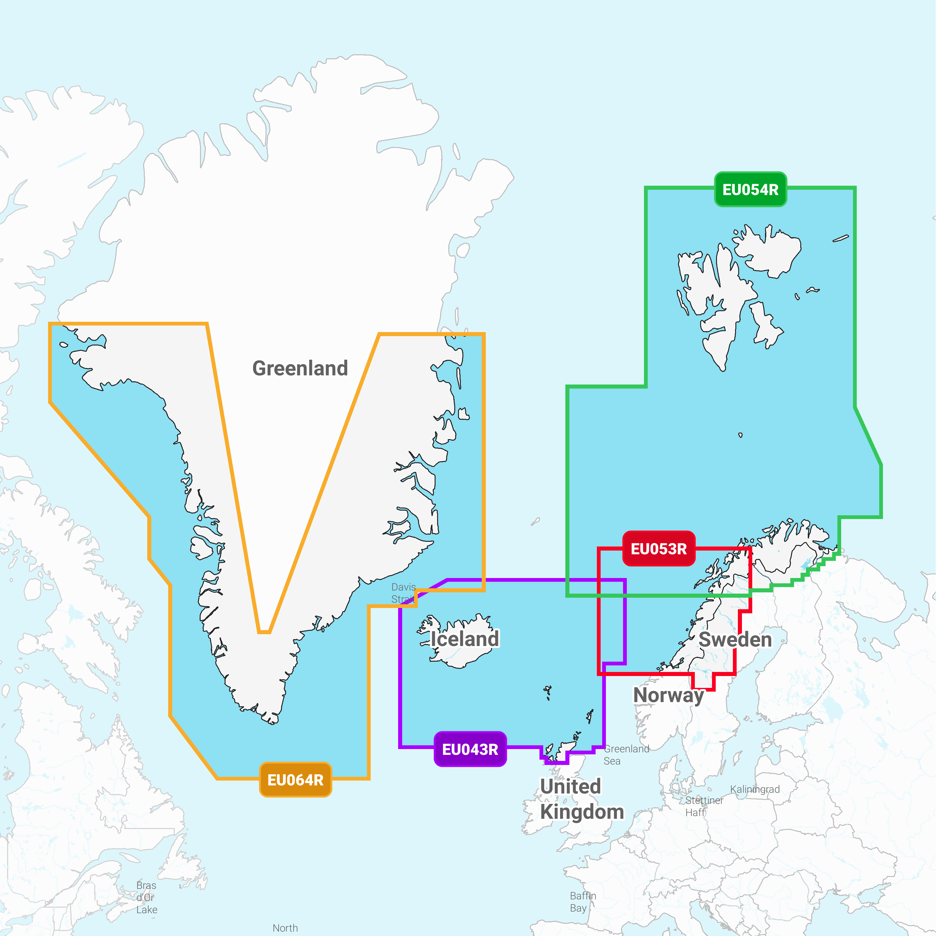 Garmin Norway, Trondheim to Tromsø - charts