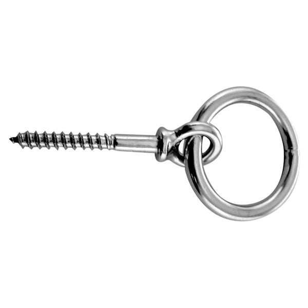 Bådring med træskrue rustfri