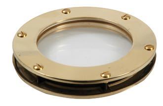 Bullauge 150 mm Messing fest