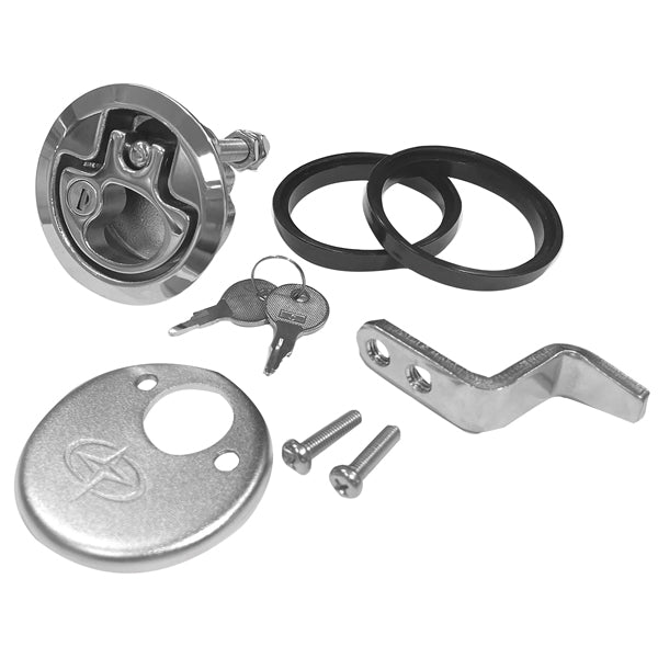 Roca Door fitting Ø76 angled latch lockable 316