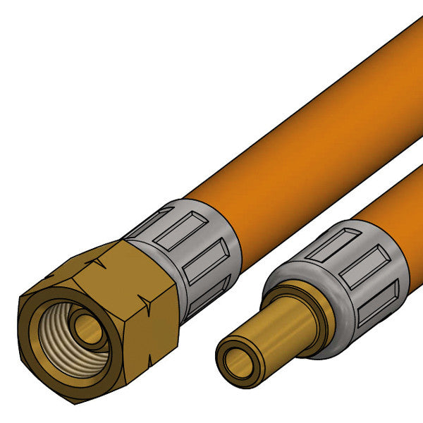 Gasslange 1/4" omløber til 8mm studs