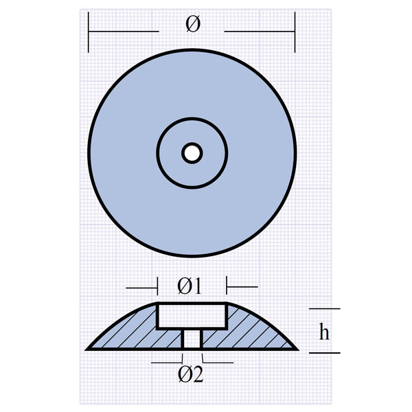 1852 Zink rundanode til Fairline/Sealine