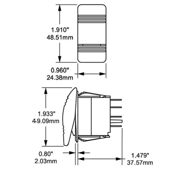 Blue Sea Systems vandtæt kontakt Contura III