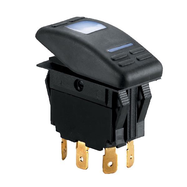 Waterproof switch w/LED/S 3 pole (on)/off