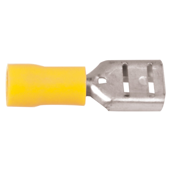 Female flat connector yellow 6.4x0.8mm-100