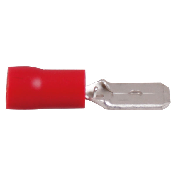 Flat connector male red 6.4x0.8mm-100