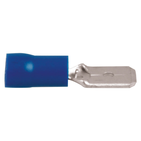 Flat connector male blue 6.4x0.8mm-100