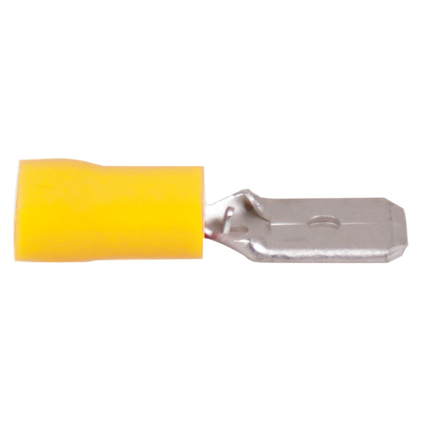 Flat connector male yellow 6.4x0.8mm 10pcs