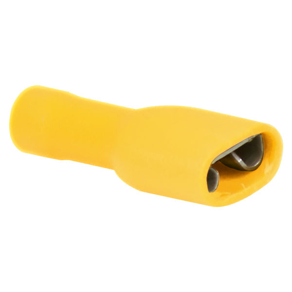 Flat plug insulated yellow 6.4x0.8mm - 100 pcs