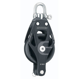 Harken Element blok 80 mm enkelt m. svirvel og Cam