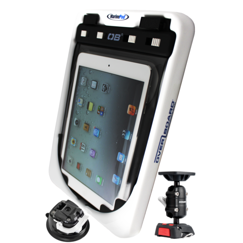 MarinePod iPad holder og vandtæt OverBoard Etui med flexibel ROKK sugekop