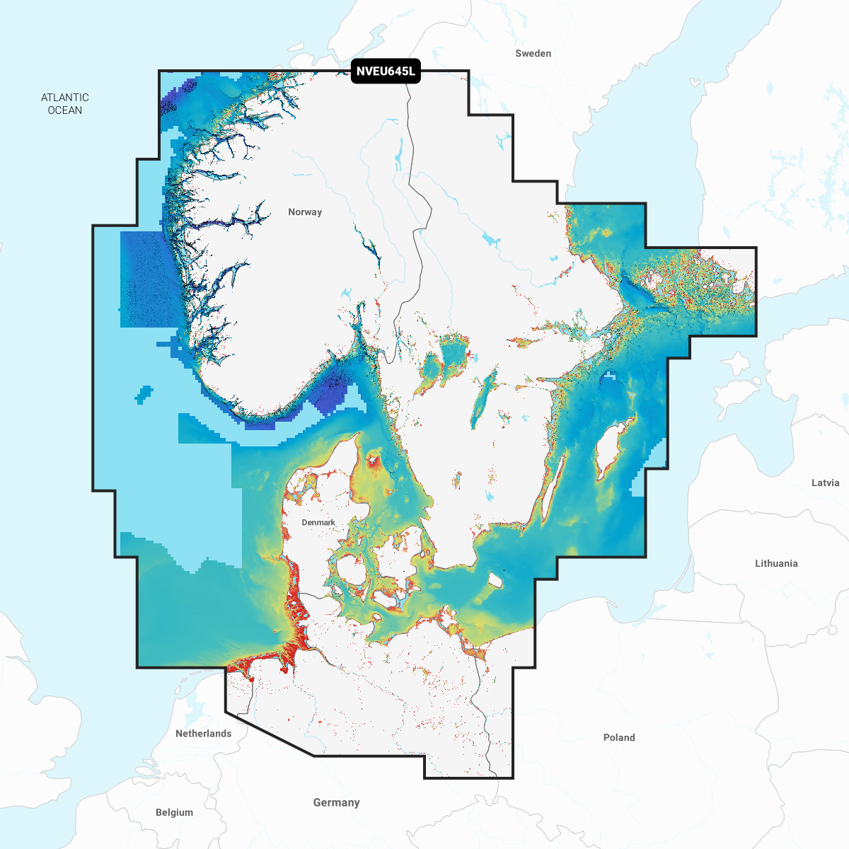 Garmin Skandinavien, Syd og Tyskland, Nord - Søkort
