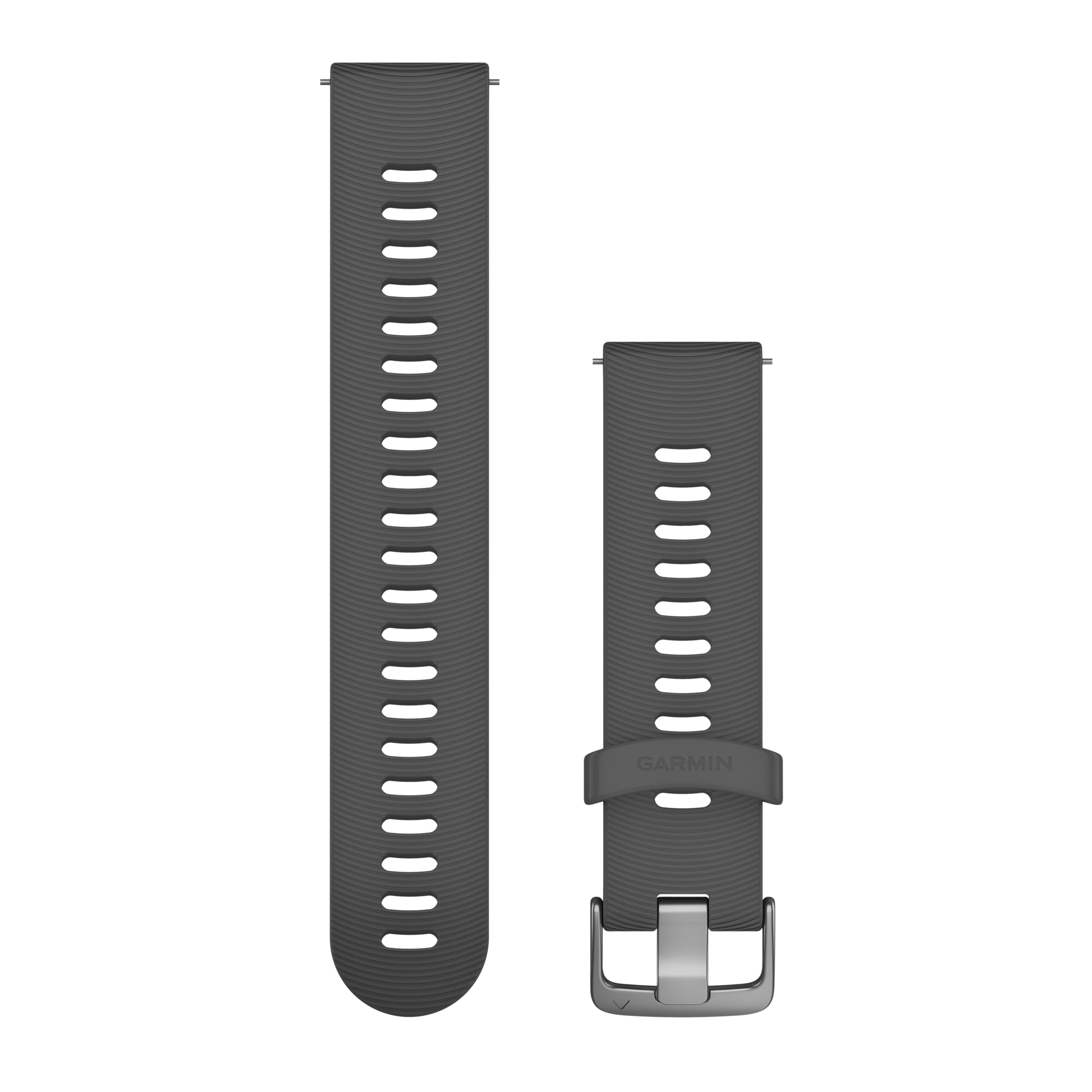 Garmin Quick Release strap, slate gray silicone with stainless steel buckle