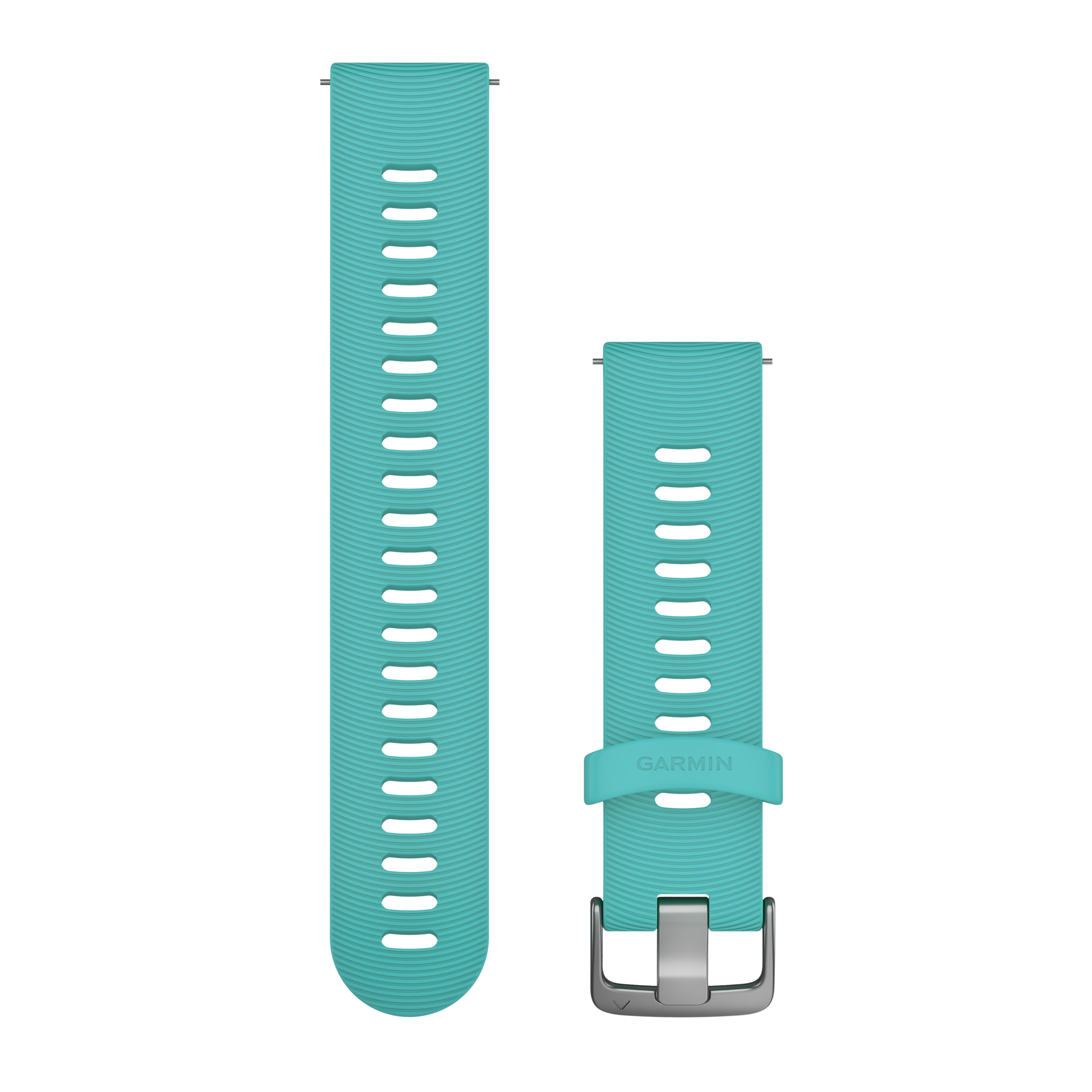 Garmin Quick Release Straps (20mm), Aqua Silicone Strap, Stainless Steel Hardware
