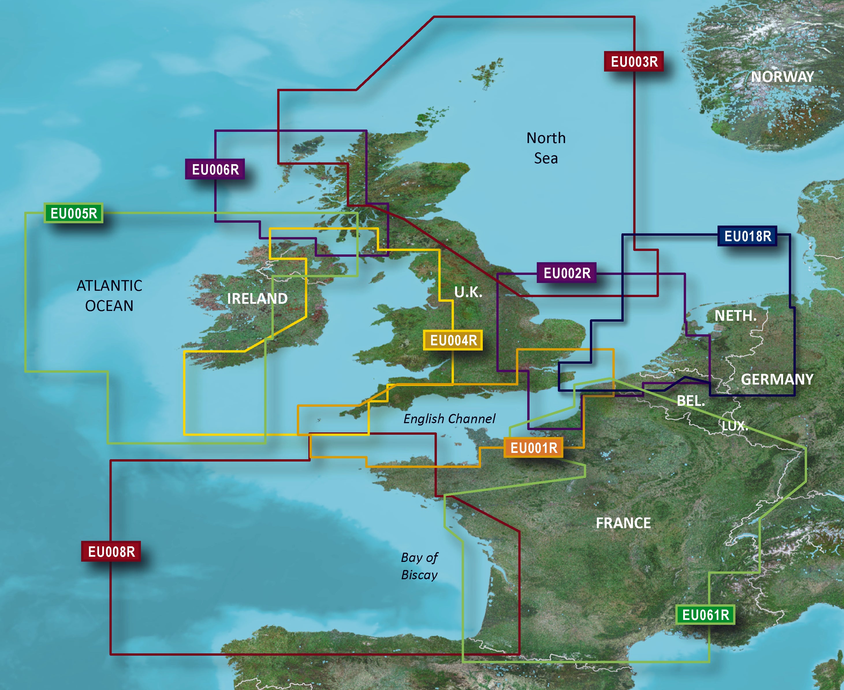 Garmin VEU018R-Benelux Offshore & Inland