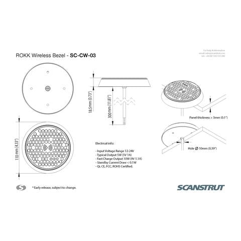 Scanstrut SC-CW-03 ROKK Charge Wireless integriert