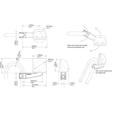 ScanPod SPR-1i-AM Arm Pod für 1 x Instrument in Standardgröße