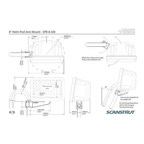 ScanPod SPR-8-AM Arm Pod für Displays bis 9"