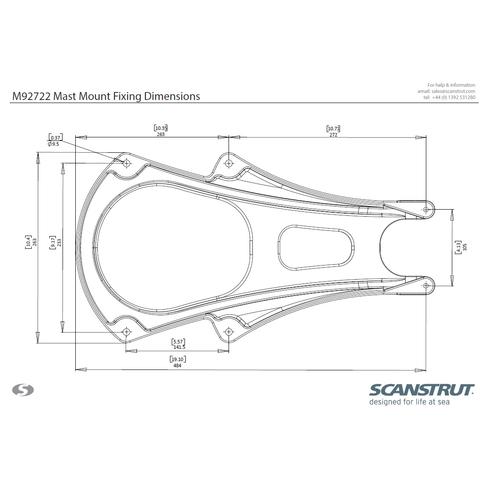 Scanstrut M92722 Masthalterung für Raymarine und Garmin