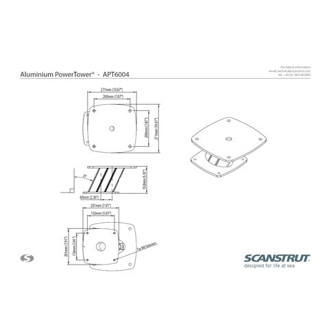 ScanStrut APT6004 ALUMINUM POWERTOWER 150mm
