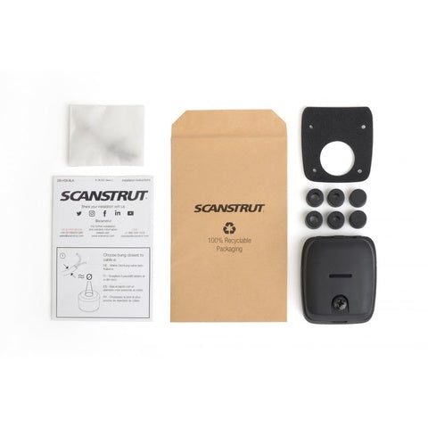 Scanstrut DS-HD6-BLK Horizontal Double Cable Seal – Sort