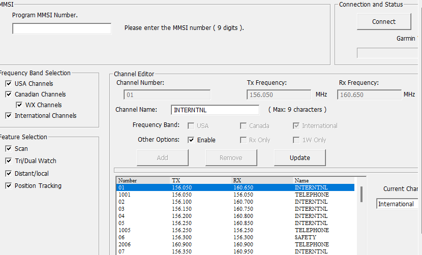 Omkodning og reset af MMSI GARMIN - VHF og AIS AIS800 AIS600; vhf 110, 110I, 210, 210I 210AIS, 210iAIS, 315, 315I, 115, 115I ,215, 215I, 215 AIS, 215I AIS