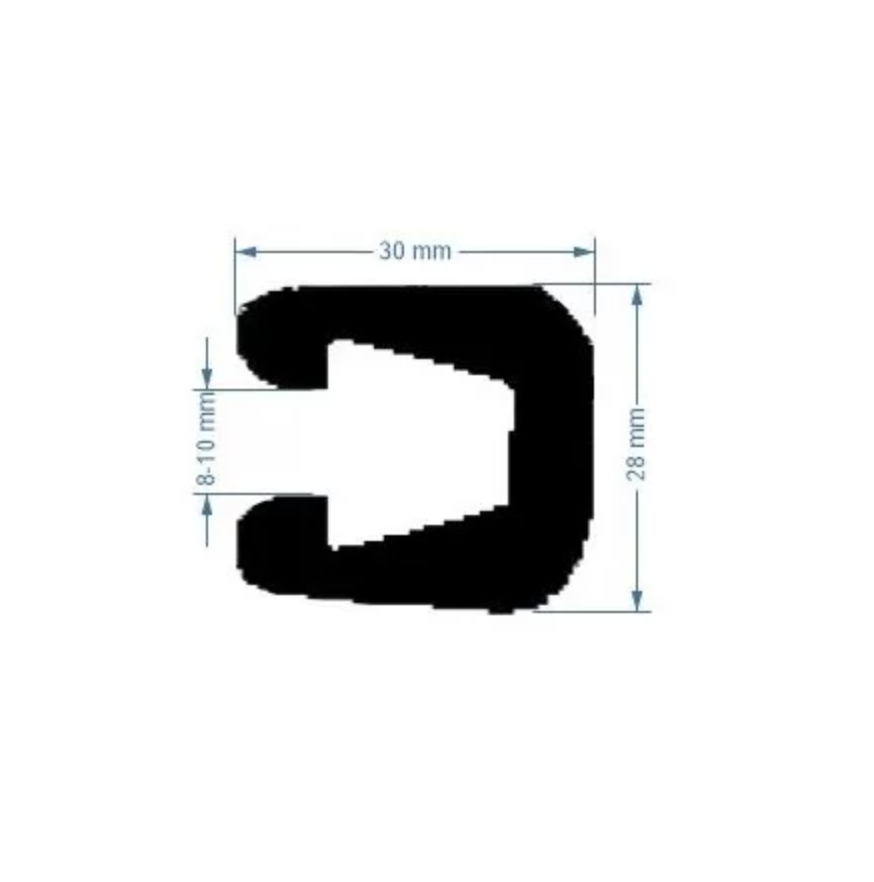 30x28mm Fenderliste SORT
