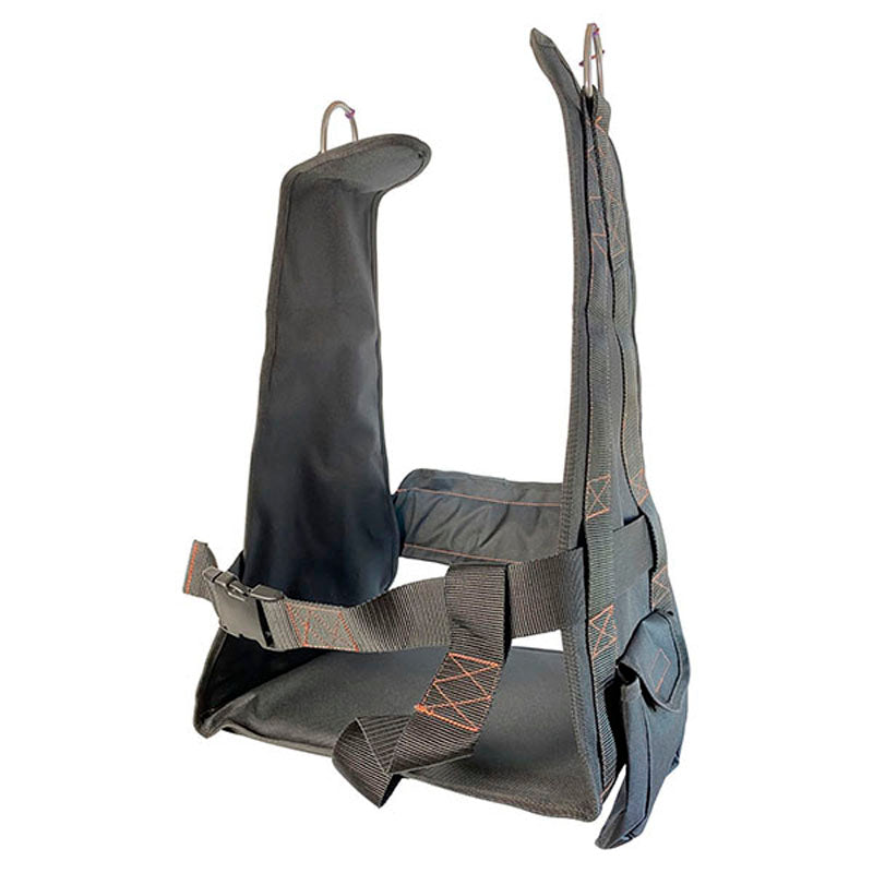 Boatman's chair black with wooden seat 37 x 25 cm B1080040