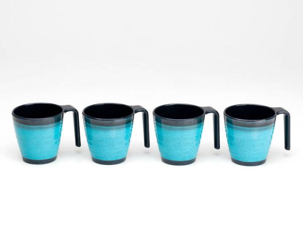 Stapelbare Becher Granit Aqua / 35 cl, 4 Pck