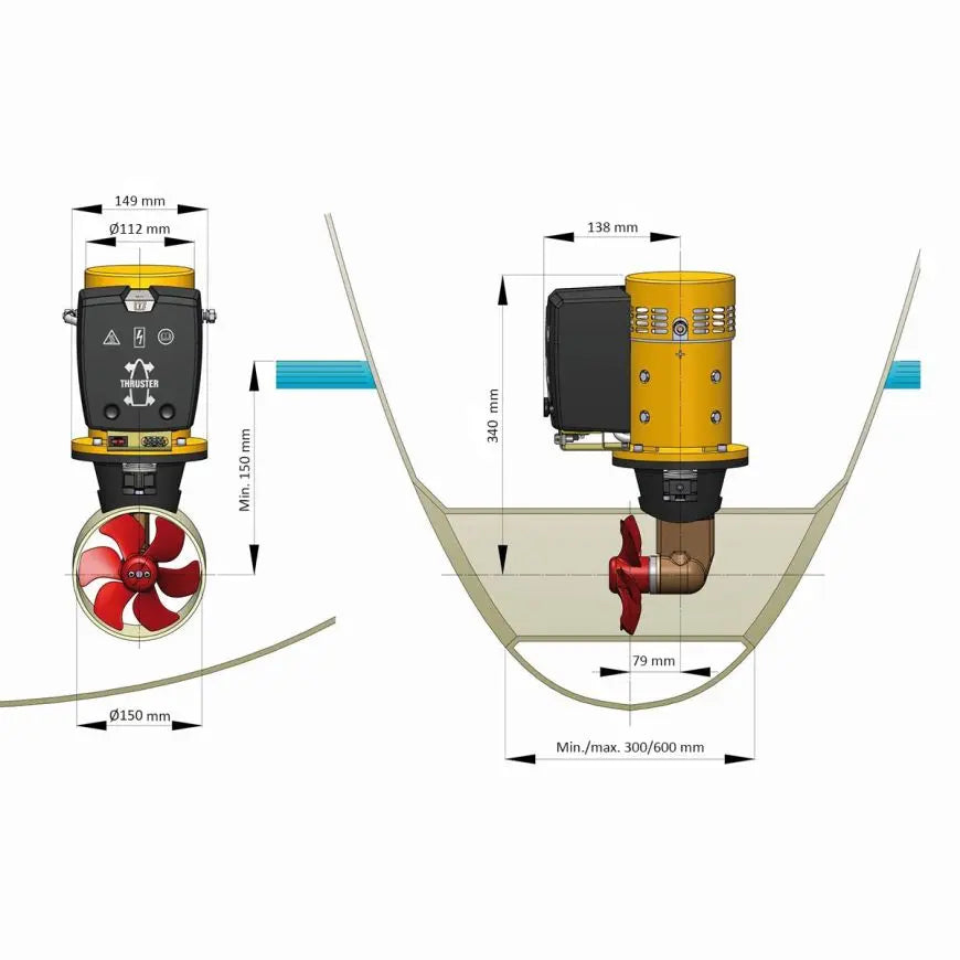 Vetus - BOW 35 kg bundle med tilbehør