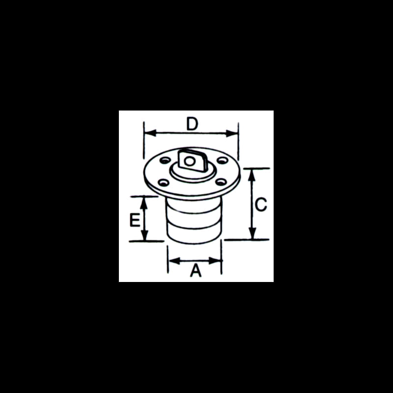 Lænseprop m/skruehul hvid