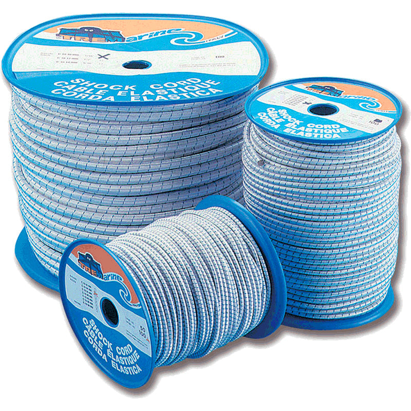 Elastiksnor hvid/navyblå 10 mm 1 mtr. C1010000