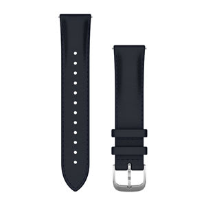 Garmin Quick Release Straps (20mm), Navy Italian Leather, Silver Hardware