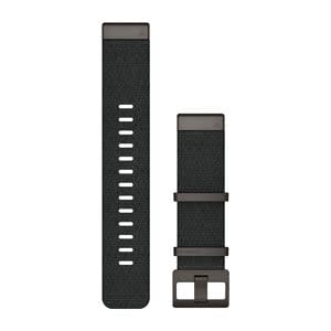 Garmin QuickFit® 22 Watch Strap, Jacquard Woven Nylon Strap - Black Heather