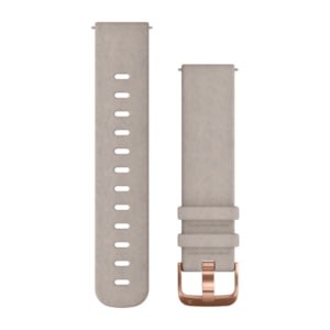 Garmin Quick Release strap, gray suede with rose gold-tone buckle