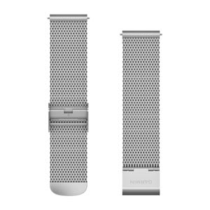 Garmin-Schnellverschlussgurte (20 mm), silbernes Milanese