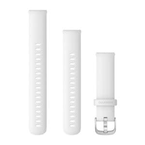 Garmin Quick Release straps (18 mm), white with silver-tone hardware