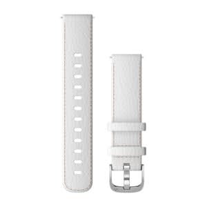 Garmin Quick Release straps (18 mm), white leather with silver hardware